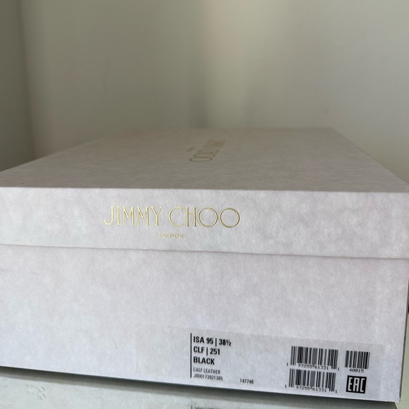 EUC Jimmy Choo Isa 95MM Leather Slingback Pumps $975 38.5 - Picture 12 of 12